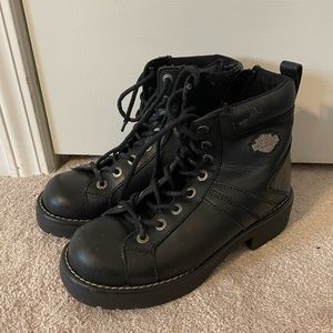 Harley Davidson Black Lace Up Women’s Boots